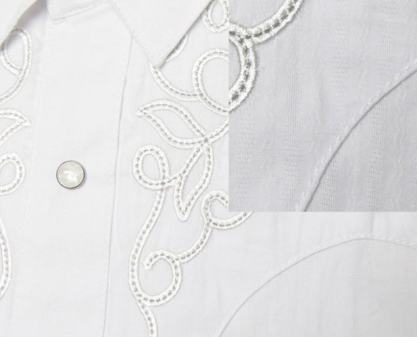 画像2: パンハンドルスリム 刺繍 ヨーク ウエスタン シャツ（長袖・ホワイト）/Panhandle Slim Long Sleeve Western Shirt