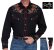 画像4: スカリー ウエスタン 刺繍 シャツ（長袖 ブラック ギター・ハット・ブーツ）/Scully Long Sleeve Embroidered Western Shirt(Men's) (4)