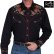 画像1: スカリー ウエスタン 刺繍 シャツ（長袖 ブラック ギター・ハット・ブーツ）/Scully Long Sleeve Embroidered Western Shirt(Men's) (1)
