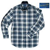 ペンドルトン オーシャンサイド シャツ ネイビー・タン（長袖）大きいサイズ L（身幅約60cm）XL（身幅約65cm）/Pendleton Long Sleeve Button-Down Shirt