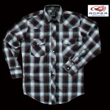 ローパー ウエスタン シャツ（ブラック・ホワイト・レッド/長袖）大きいサイズ L,XL,XXL/Roper Long Sleeve Western Shirt