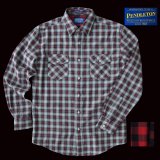 ペンドルトン ダブルフェイス ビンテージフィット ストリートシャツ（長袖）S/Pendleton Long Sleeve Double Face Street Shirt(Black Red Soft Plaid)