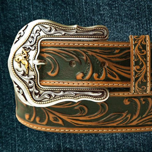 画像クリックで大きく確認できます　Click↓2: トニーラマ ウエスタン レザー ベルト（ブロンコライダー タン）/Tony Lama Western Leather Belt・1-1/2" WESTERLY RIDE BELT(Tan)