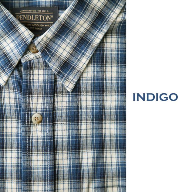 画像2: ペンドルトン 長袖 シャツ フィッテッド インディゴブループラッド/Pendleton Long Sleeve Shirt(Indigo Blue Plaid)