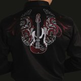 ギター 刺繍 ウエスタンシャツ ブラック（長袖）/Roper Old West Embroidered Guitar Shirt(Black)