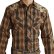 画像1: ローパー 刺繍&メタリック ウエスタンシャツ（長袖/ブラウン・ターコイズ）大きいサイズ XL（身幅約64cm）/Roper Long Sleeve Embroidered Western Shirt(Brown) (1)