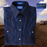 ペンドルトン ウエスタンシャツ フィッテッド（ブルー・ブラウン）/Pendleton Fitted Western Shirt(Blue/Brown)