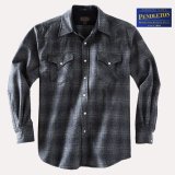 ペンドルトン ウエスタンシャツ（オックスフォードグレー・セージ）S/Pendleton Western Shirt(Oxford Grey/Sage Ombre)