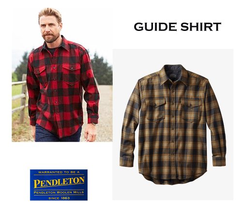 画像クリックで大きく確認できます　Click↓3: ペンドルトン ピュアーヴァ－ジンウール ガイドシャツ（ブルー・トープチェック）S/Pendleton Guide Shirt (Blue/Taupe Check)