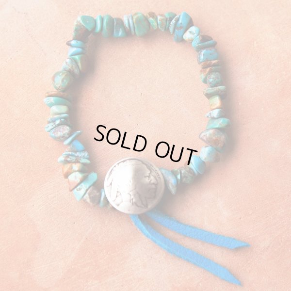 画像3: ターコイズ インディアン ブレスレット/Turquoise Bracelet