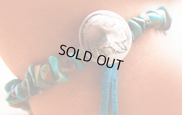 画像2: ターコイズ インディアン ブレスレット/Turquoise Bracelet