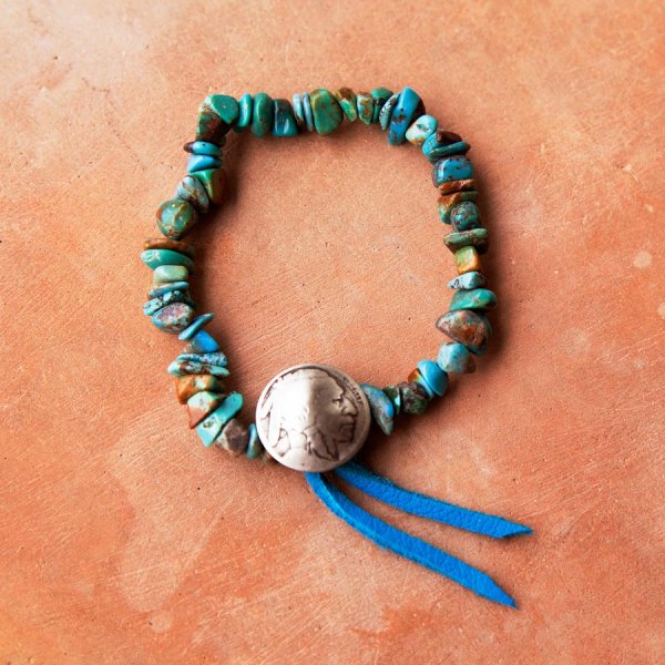画像4: ターコイズ インディアン ブレスレット/Turquoise Bracelet