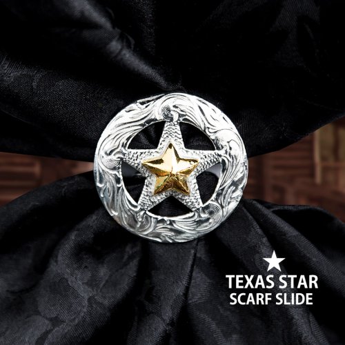 画像クリックで大きく確認できます　Click↓1: スカーフ スライド スカーフ留め 大判スカーフ ワイルドラグ用（テキサススター）/Scarf Slide Texas Star