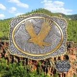 クラムライン アウトドア ベルト バックル アメリカンイーグル&マウンテン/Crumrine Belt Buckle Eagle