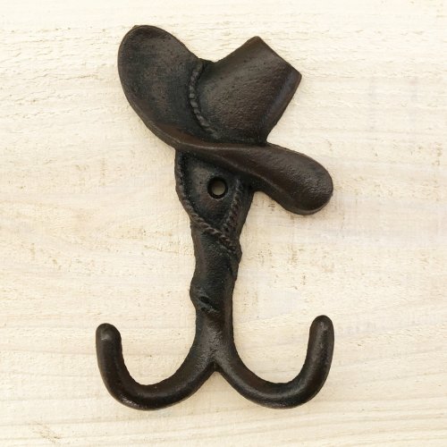 画像クリックで大きく確認できます　Click↓1: ウエスタン アイアン ダブルフック カウボーイハット/Iron Cowboy Hat Double Hook