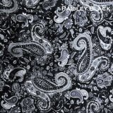 カウボーイ 大判スカーフ ワイルドラグ ペイズリー ブラック/100% Silk Wild Rags(Paisley/Black)