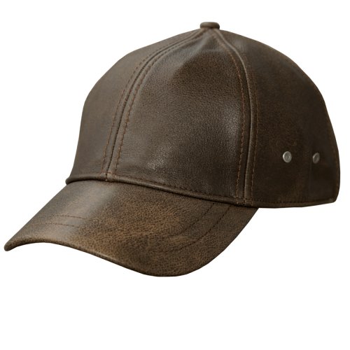 画像クリックで大きく確認できます　Click↓1: レザー キャップ（ブラウン）/Leather Baseball Cap(Brown)