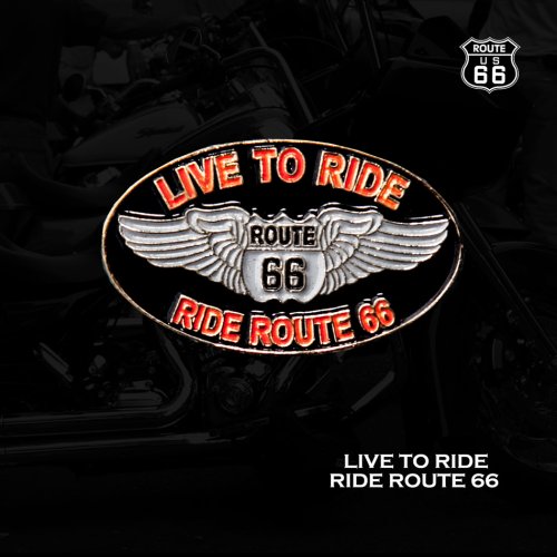 画像クリックで大きく確認できます　Click↓1: ピンバッジ ルート66 LIVE TO RIDE/Pin Route 66