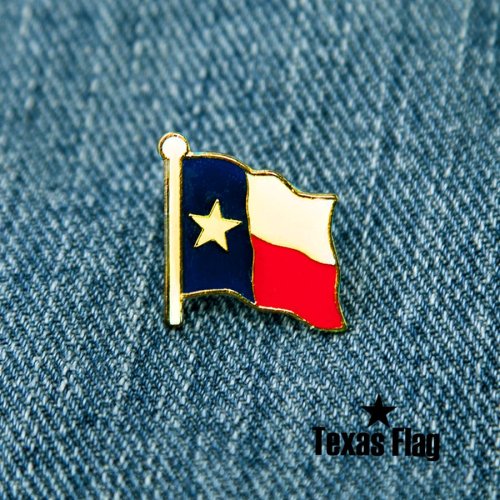 画像クリックで大きく確認できます　Click↓1: ピンバッジ テキサス フラッグ/Pin Texas Flag