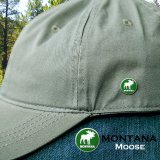 アウトドア アメリカン ワイルドライフ ピンバッジ モンタナ ムース（フォレスト グリーン）/Pin Moose(Forest Green)