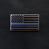 星条旗 ポリス ブルーライン ピンバッジ/Pin U.S.A Flag