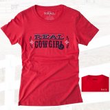 アリアット レディース 半袖Tシャツ リアルカウガール（レッド）/Ariat Women's Western T-shirt(Red)