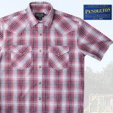 ペンドルトン 半袖 ウエスタン シャツ レッドプラッドS/Pendleton Short Sleeve Western Shirt