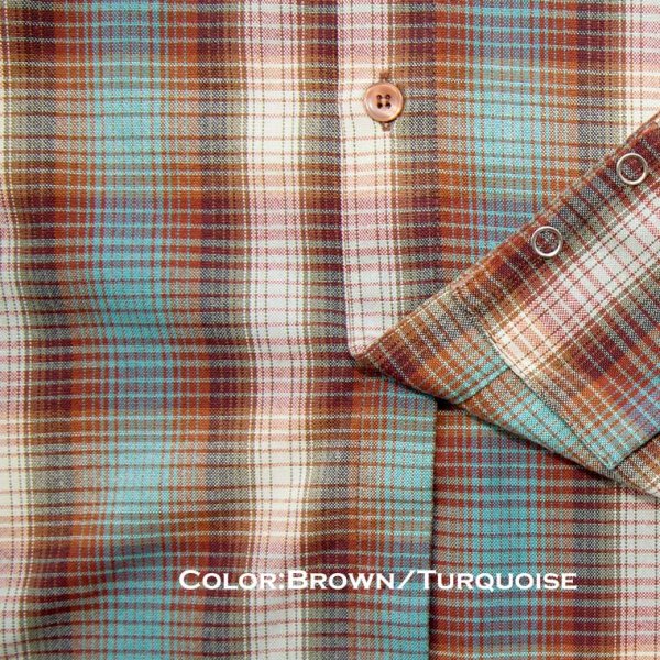 画像2: カブー アウトドア シャツ・バラードシャツ キー＆IDポケット付き（長袖）S（ブラウン・ターコイズ/ライトブラウン・ブルー）/Kavu Ballard Shirt(Brown/Turquoise Light Brown/Blue)