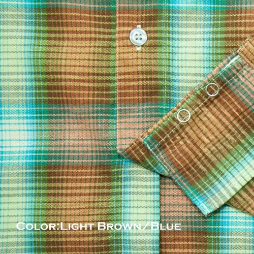 画像クリックで大きく確認できます　Click↓3: カブー アウトドア シャツ・バラードシャツ キー＆IDポケット付き（長袖）S（ブラウン・ターコイズ/ライトブラウン・ブルー）/Kavu Ballard Shirt(Brown/Turquoise Light Brown/Blue)