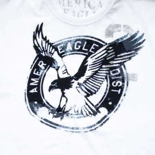 画像クリックで大きく確認できます　Click↓2: アメリカン イーグル アウトフィッターズ 半袖 Tシャツ（ホワイト・イーグル）L/American Eagle Outfitters T-shirt