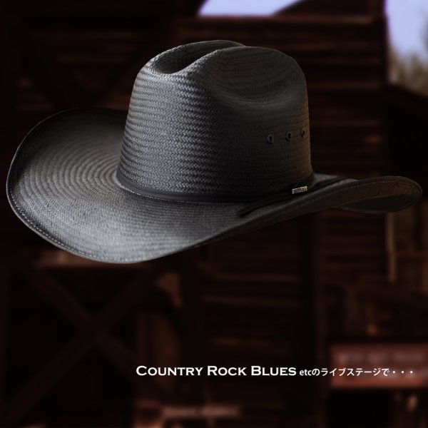 画像3: ブルハイド ストロー カウボーイ ハット マグロウ50X（ブラック）/Bullhide Western Straw Hat Mc GRAW 50X(Black)