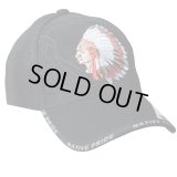 ネイティブプライド キャップ シャドウつき インディアンチーフ（ブラック）/Native Pride Cap Indian Chief