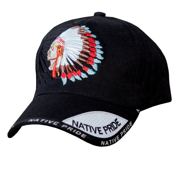 画像2: ネイティブプライド キャップ シャドウつき インディアンチーフ（ブラック）/Native Pride Cap Indian Chief