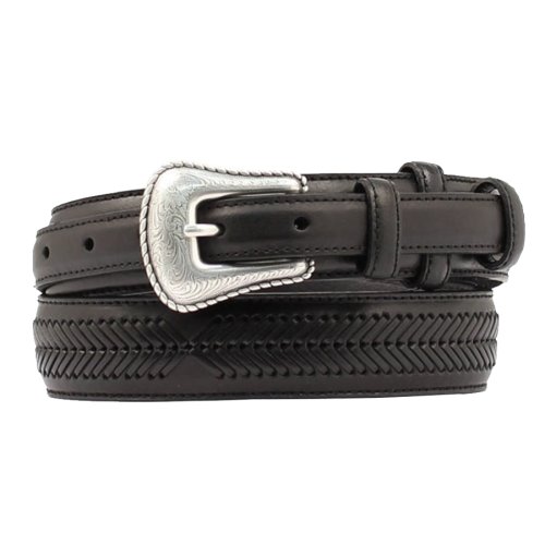 画像クリックで大きく確認できます　Click↓1: ノコナ レンジャー ベルト（アローレース・ブラック）/Nocona Arrow Lace Ranger Belt(Black)