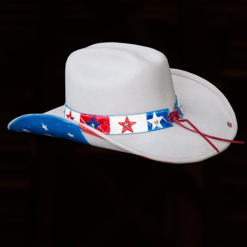 画像クリックで大きく確認できます　Click↓2: ブルハイド アメリカ＆イーグル ウエスタン プレミアムウール ハット（シルバーベリー）/Bullhide Premium Wool Cowboy Hat(Silverbelly)