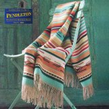 ペンドルトン チマヨ スロー（コーラル/アクアストライプ）/Pendleton Chimayo Throw(Coral/Aqua Stripe)