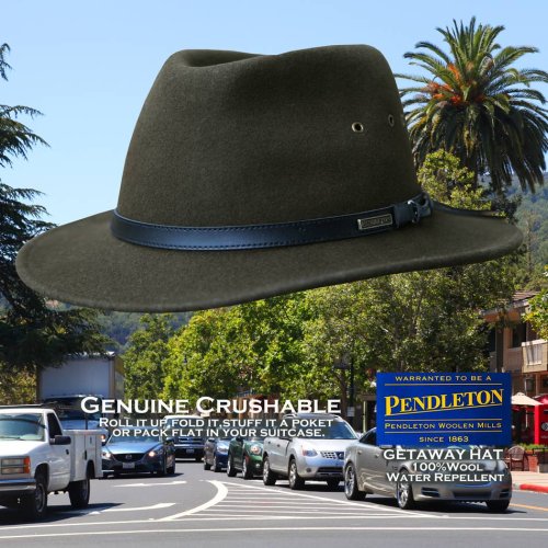 画像クリックで大きく確認できます　Click↓1: ペンドルトン ゲタウェイ ハット（ダークオリーブ）大きいサイズもあり/Pendleton Getaway Hat(Dark Olive) 