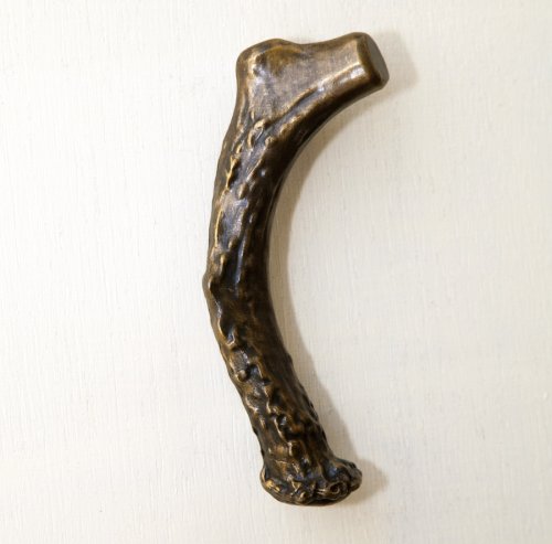 画像クリックで大きく確認できます　Click↓2: 取っ手 キャビネットハンドル ブラス 鹿の角デザイン/Antler Cabinet Handle(Brass)