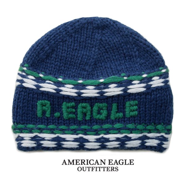 画像1: アメリカン イーグル アウトフィッターズ ニット帽 ネイビー/American Eagle Outfitters Knit Cap