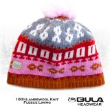 ブラ ラムウール ニット キャップ フリースライニングつき（ピンク）/Bula Lambswool Knit Cap(Pink)