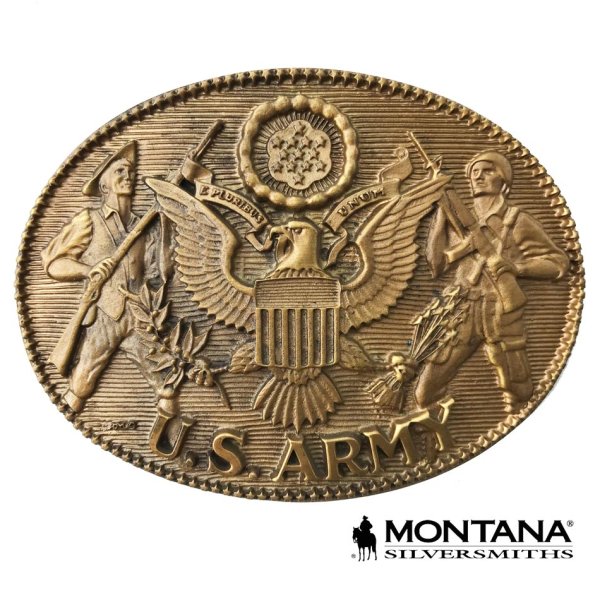 画像1: モンタナシルバースミス ベルト バックル U.S アーミー/Montana Silversmiths Belt Buckle U.S.ARMY