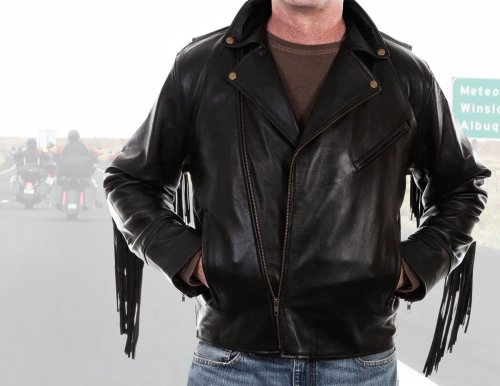 画像クリックで大きく確認できます　Click↓2: スカリー ラムレザー フリンジ モーターサイクル ジャケット（ブラック）/Scully Soft Touch Lamb Fringe Motorcycle Jacket(Black)
