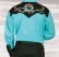 画像2: スカリー ウエスタン 刺繍 シャツ ホースシュー・ローズ（長袖/ターコイズ・ブラック）/Scully Long Sleeve Horseshoe Rose Embroidered Western Shirt Turquoise Black(Men's) (2)