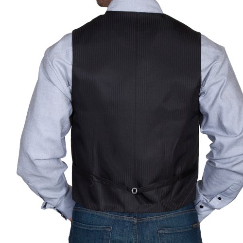 画像クリックで大きく確認できます　Click↓2: スカリー オールドウエスト ベスト（ブラック ストライプ）M/Scully Old West Vest (Black Stripe)