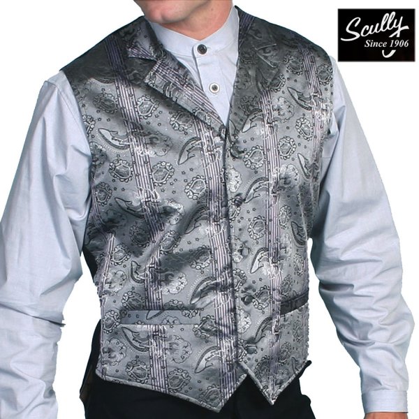 画像1: スカリー オールドウエスト ベスト（グレー）/Scully Old West Vest (Grey)