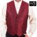 画像1: スカリー オールドウエスト ベスト（レッド・ブラック）L/Scully Old West Vest (Red/Black) (1)