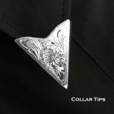 カラーチップ シルバー/Collar Tips Engraved Silver