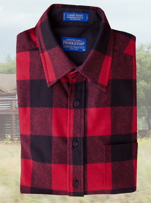 画像クリックで大きく確認できます　Click↓1: ペンドルトン ウールシャツ ロッジシャツ ロブロイレッドプラッド/Pendleton Lodge Shirt Rob Roy Red Plaid