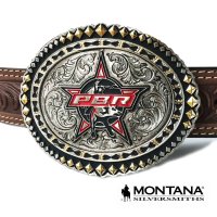 PBR モンタナシルバースミス ウエスタン ベルト バックル/Montana Silversmiths Belt Buckle PROFESSIONAL BULL RIDERS