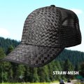 ストロー メッシュ キャップ（ブラック）/Cap